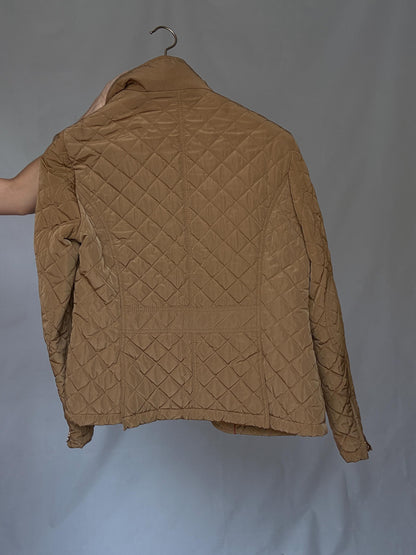 Tan Quilted Coat - Minimalist Style — additional view 10