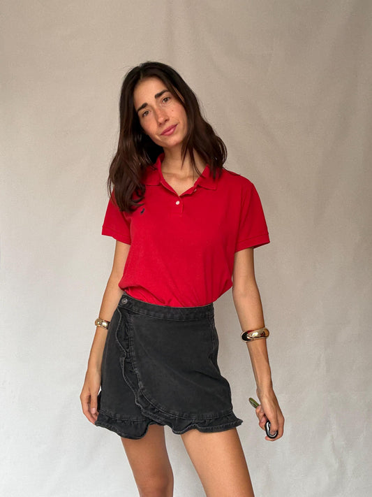 Vintage Polo Ralph Lauren Red Polo Shirt Men’s Y2K Streetwear Style Cotton Feel Size M Inspired by 90s Fashion