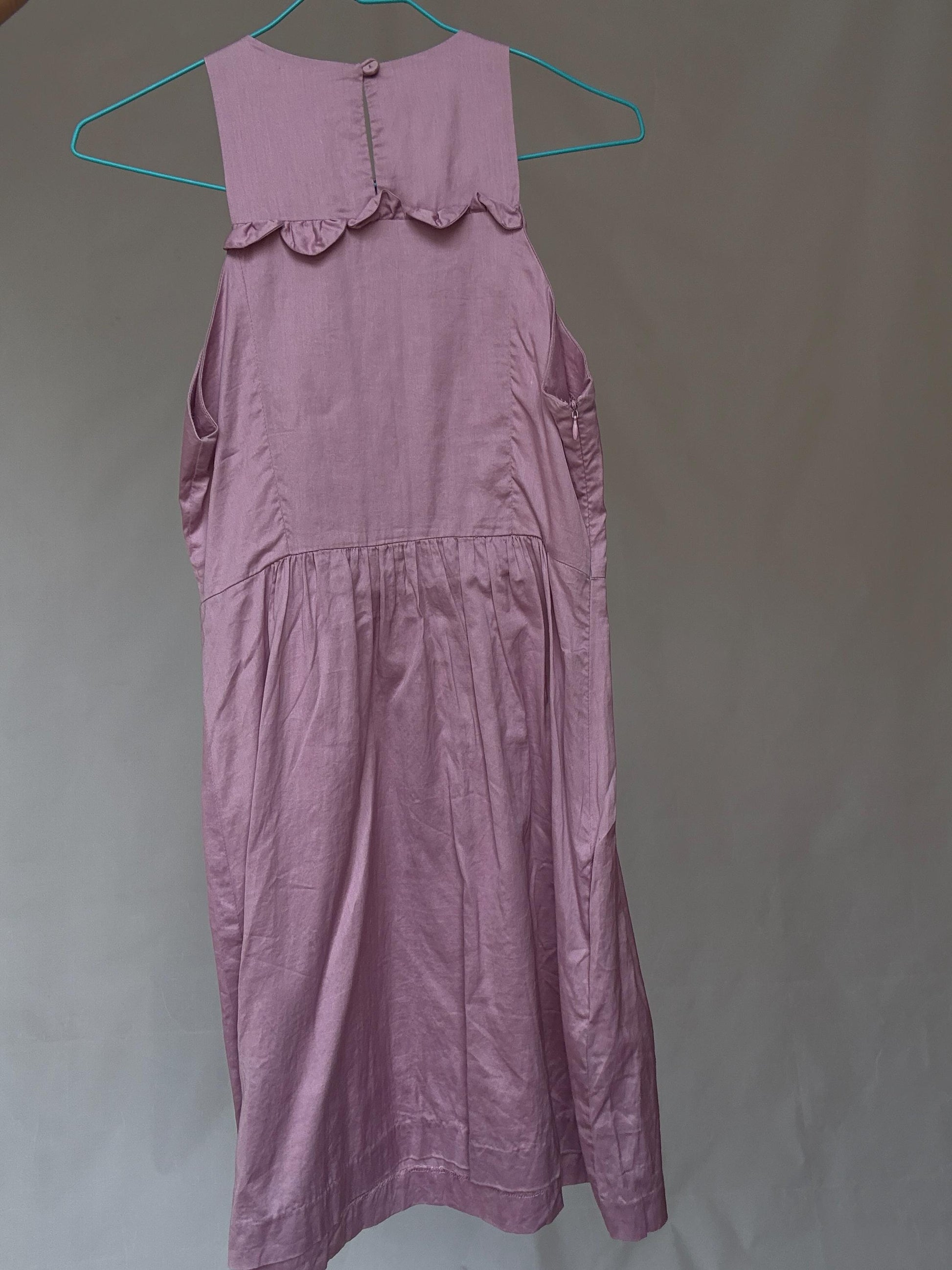 Gorgeous pink ruffle front mini dress, Spanish designer label Hoss Intropia summer outfit, Chic pastel pink wedding guest dress, size 38