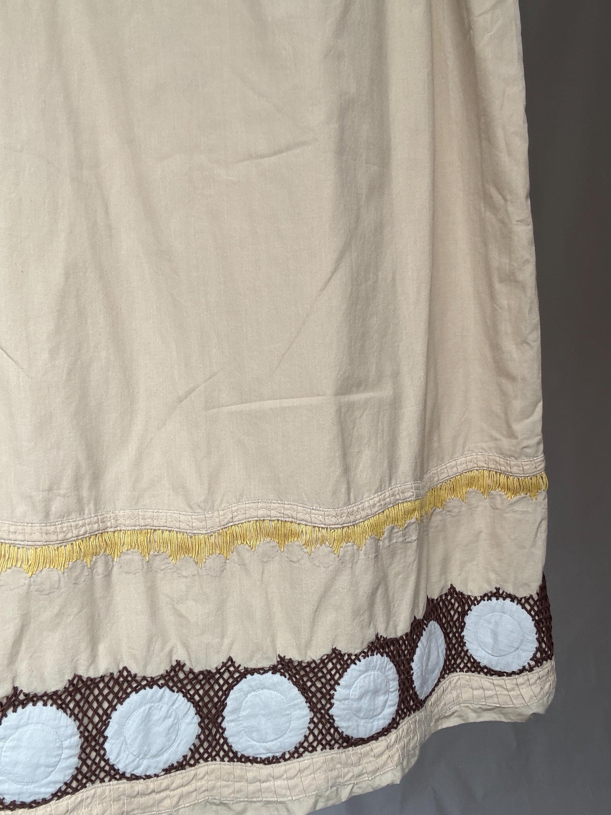 Simple and playful short woman dress, Beige Hoss Intropia beige cotton-silk summer mini dress – size 42 -M - L