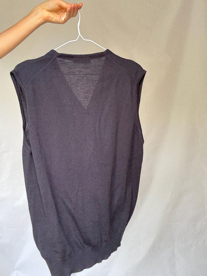 Emidio Tucci Oversized Wool Blend Cardigan Vest — additional view 10