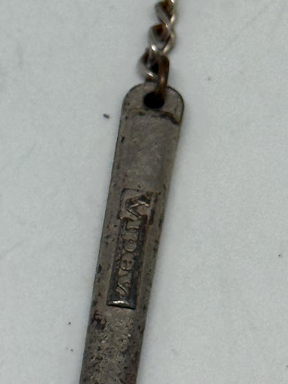 Vintage Metal Hammer Keychain — back view