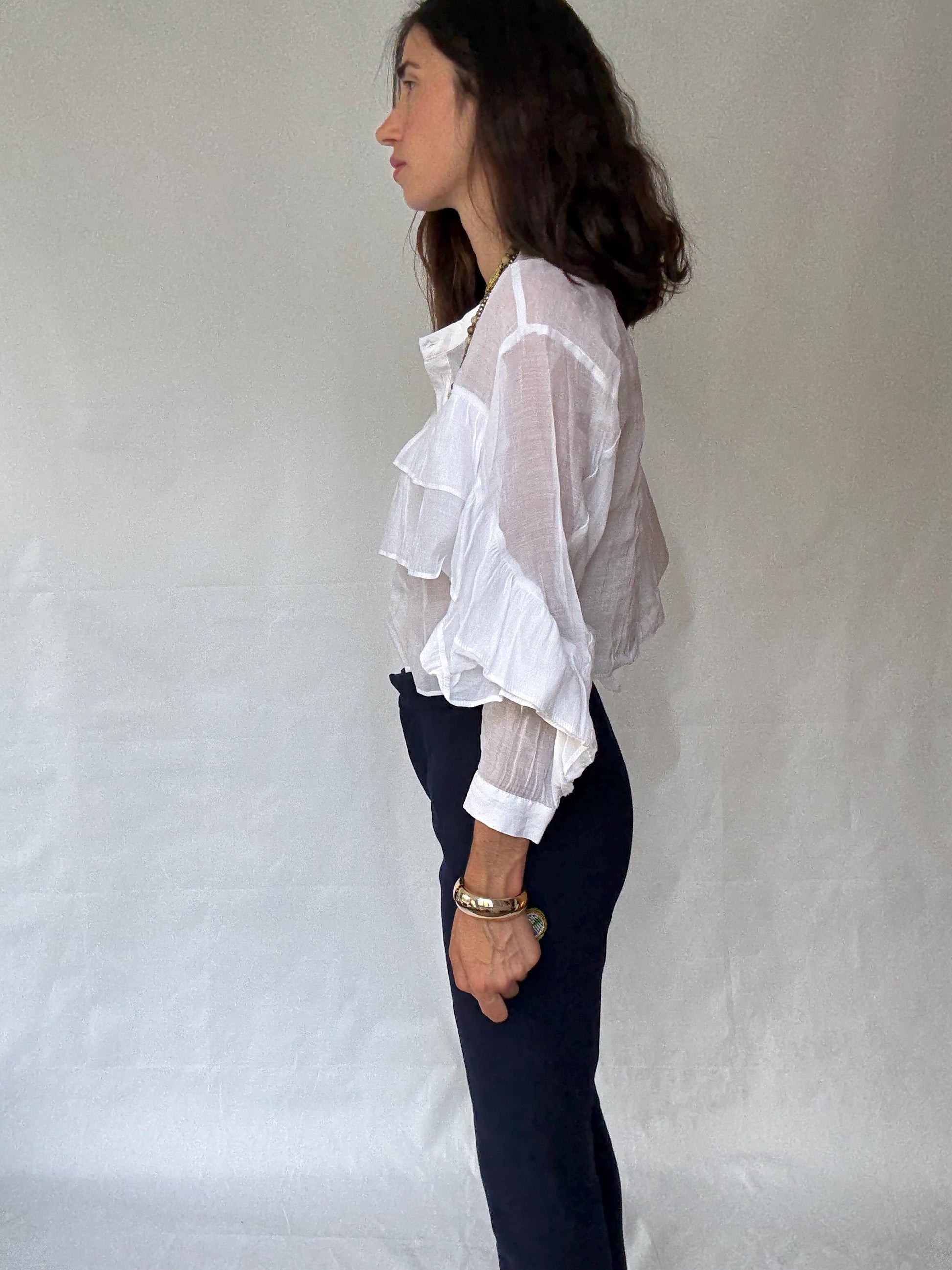 Stylish and Sleek Wool Carolina Herrera Tapered Pants - Minimalist Style Inspired by Victoria Beckham, US Size Small