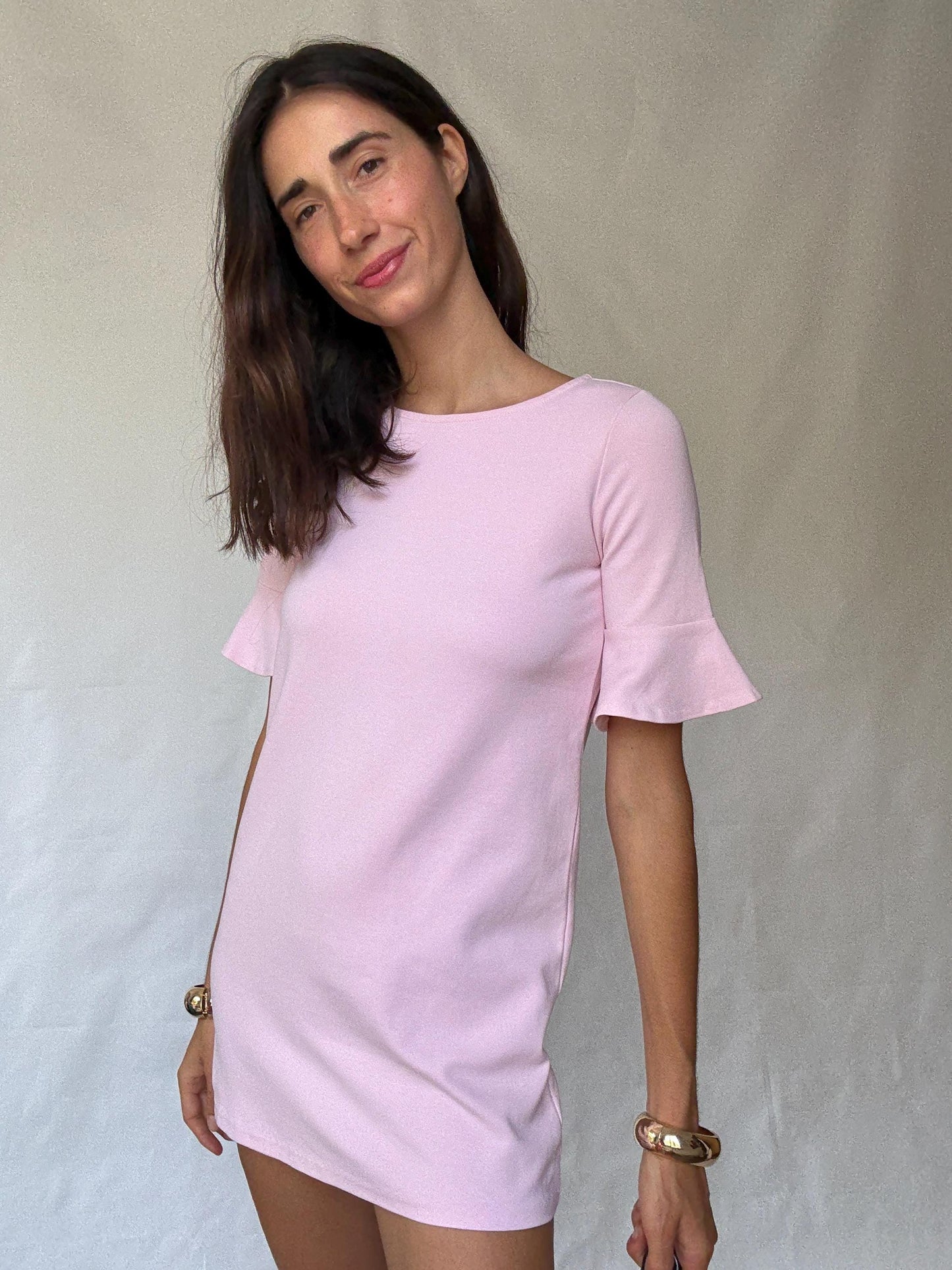 Polo Ralph Lauren Pink Mini Dress, Soft Cotton, Youth Size, Minimalist Style, Perfect for Petite Frame, Casual Wear, Y2K
