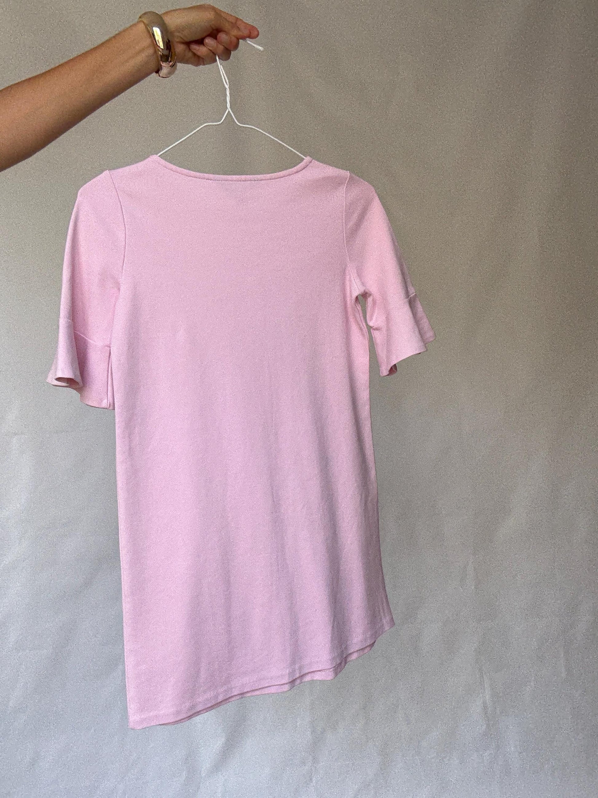 Polo Ralph Lauren Pink Mini Dress, Soft Cotton, Youth Size, Minimalist Style, Perfect for Petite Frame, Casual Wear, Y2K
