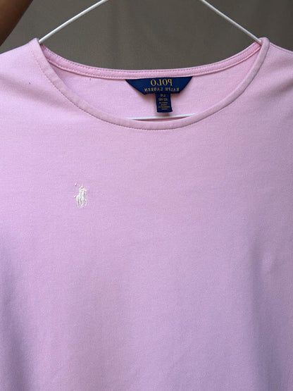 Polo Ralph Lauren Pink Cotton Mini Dress, Y2K Vintage Style