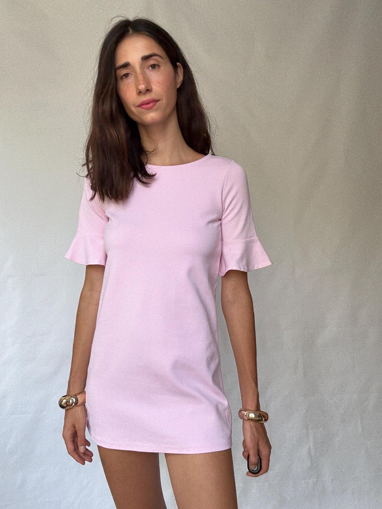 Polo Ralph Lauren Pink Mini Dress, Soft Cotton, Youth Size, Minimalist Style, Perfect for Petite Frame, Casual Wear, Y2K