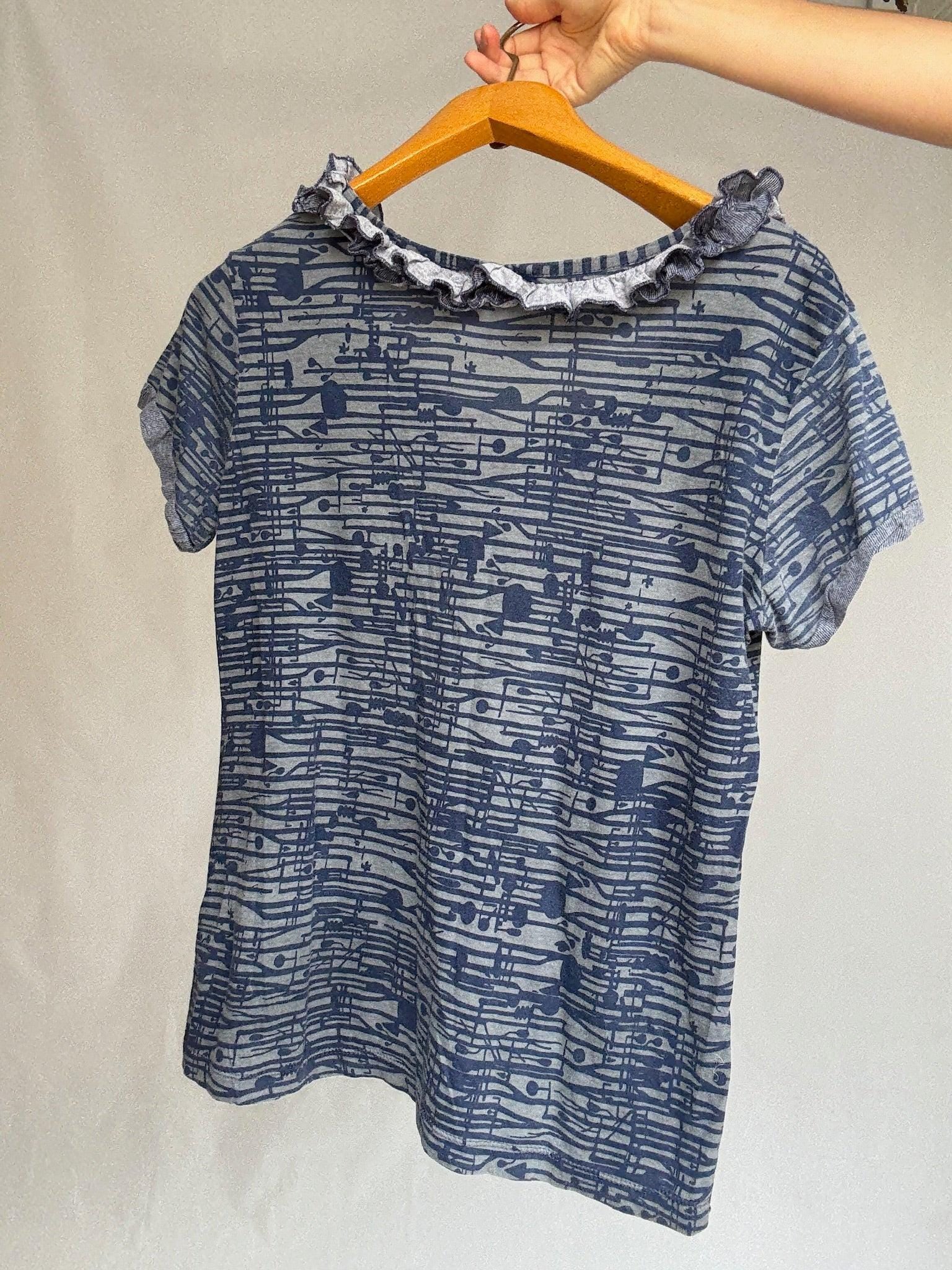 Artistic Face Print Cotton Tee with Sequins — additional view 10