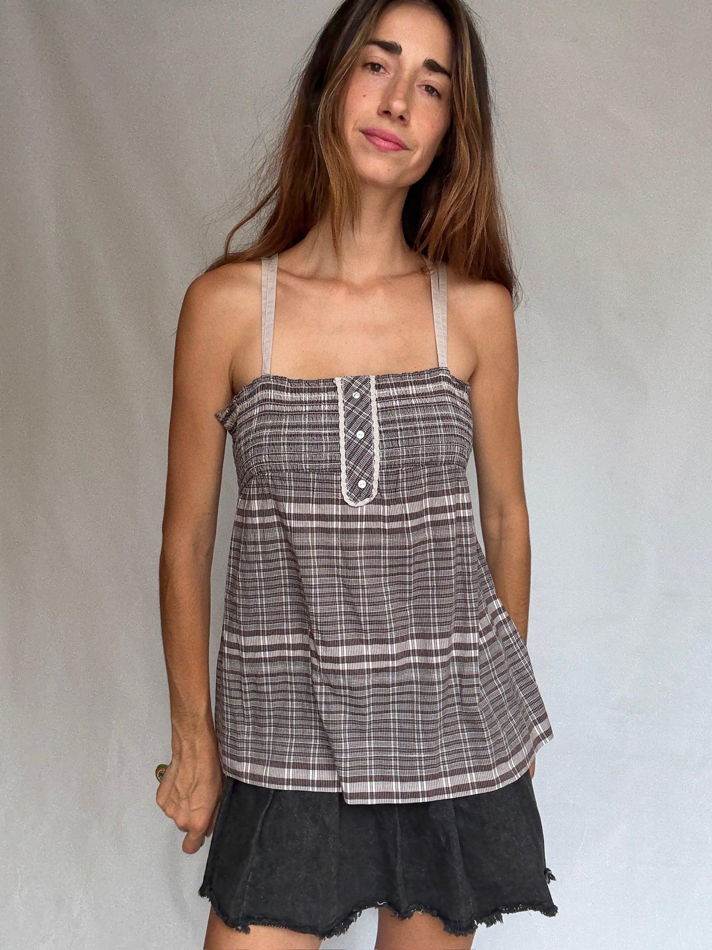 Sleeveless Summer Blouse — back view