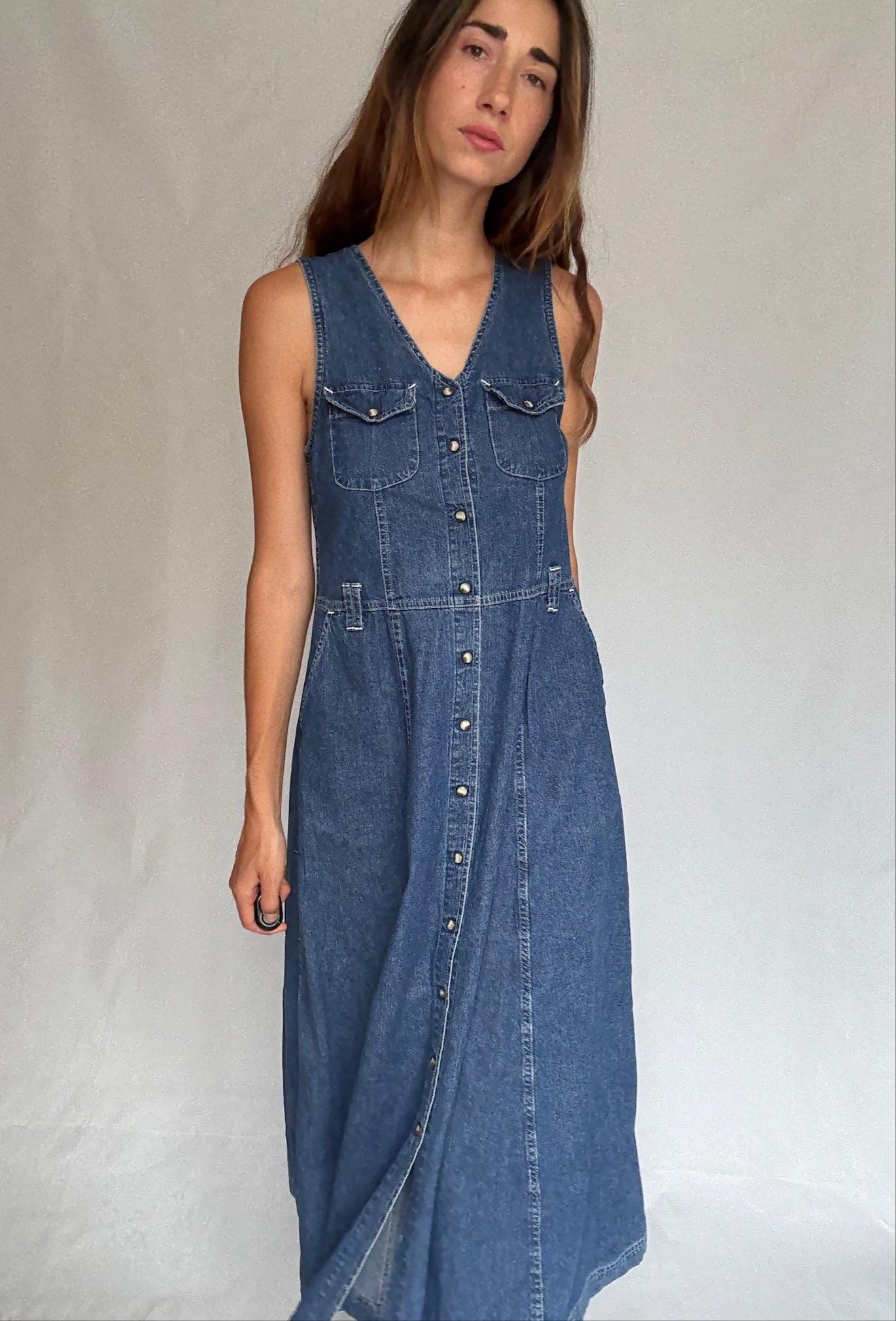 Vintage Chipie Denim Midi Dress — additional view 6