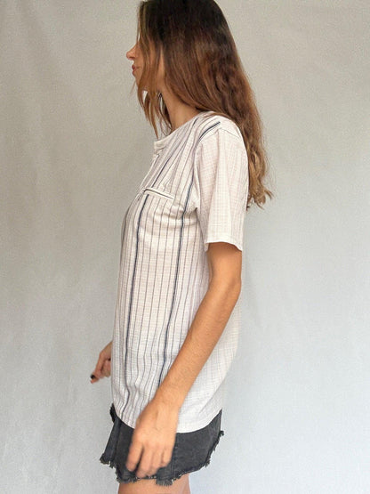 Natural-Toned Striped Cotton Shirt — additional view 8