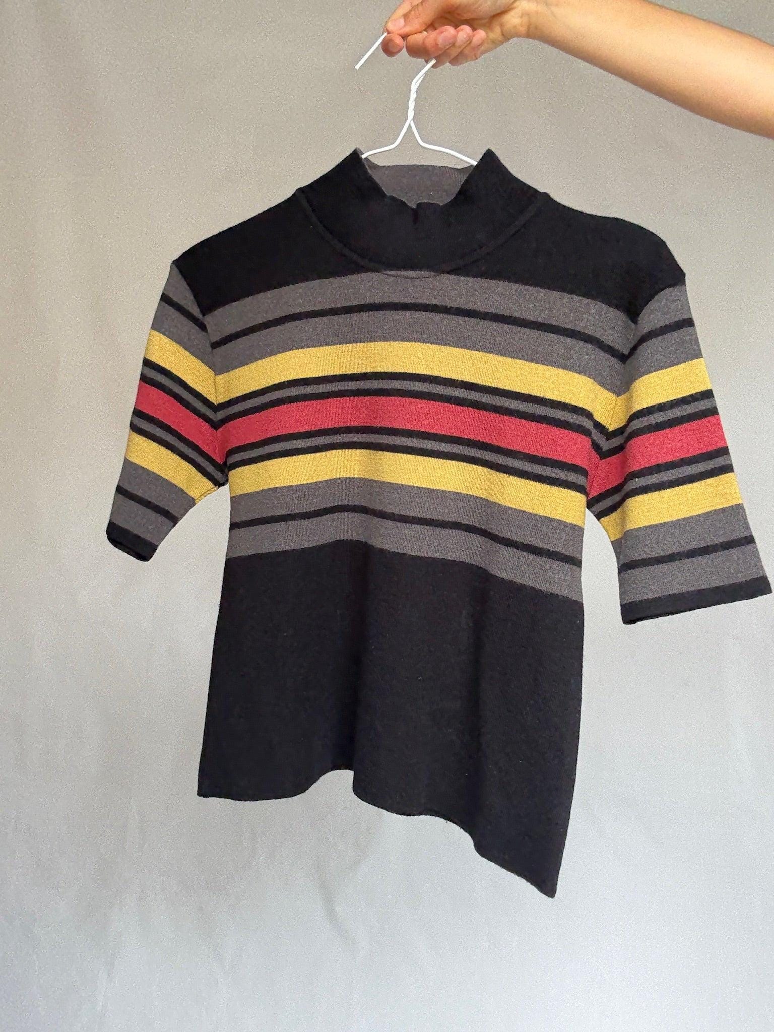 Retro Funnel Neck Merino Knit Tee — additional view 9