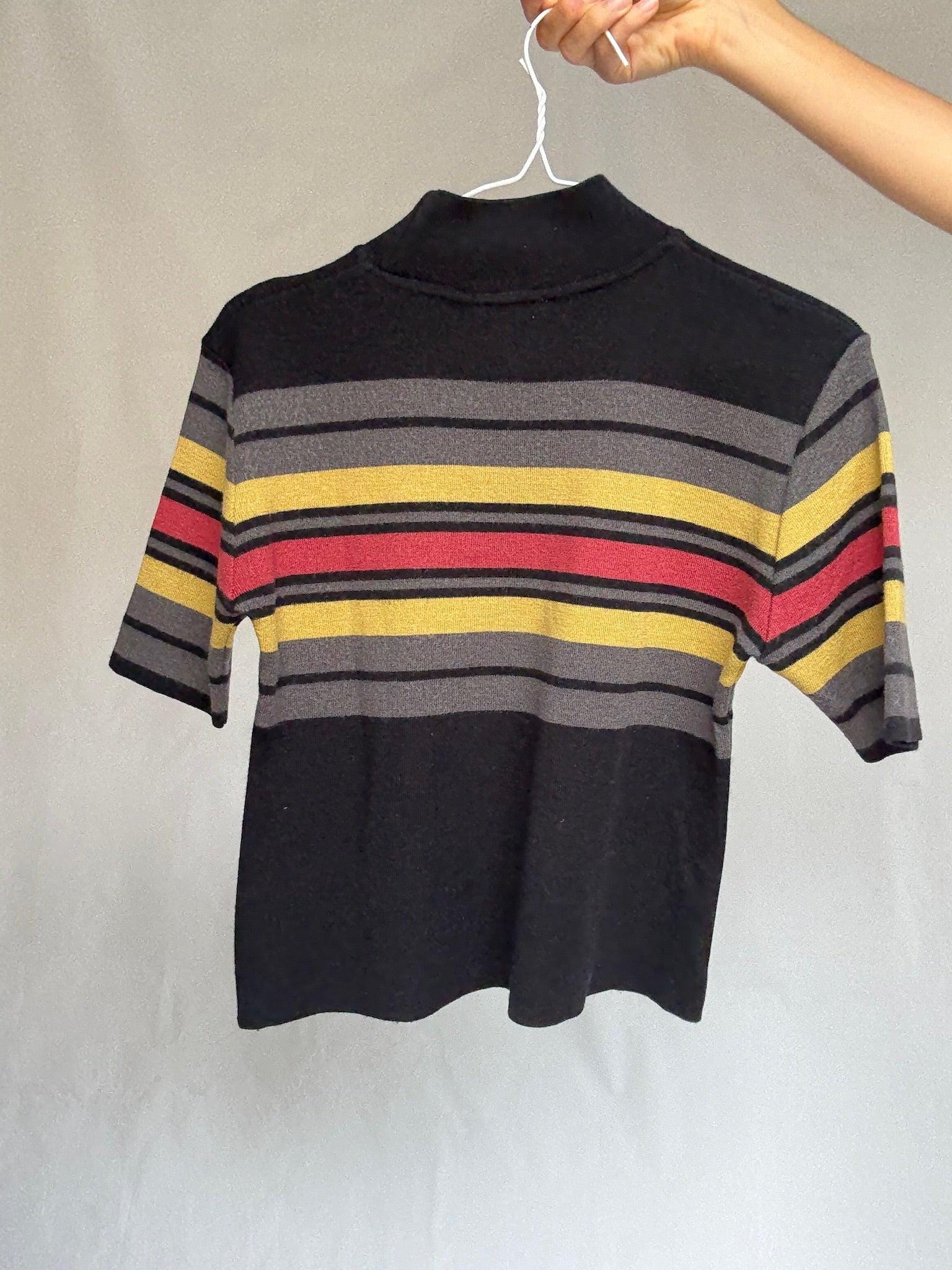 Retro Funnel Neck Merino Knit Tee — additional view 10