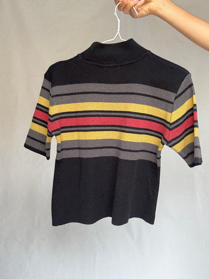 Retro Funnel Neck Merino Knit Tee — additional view 10