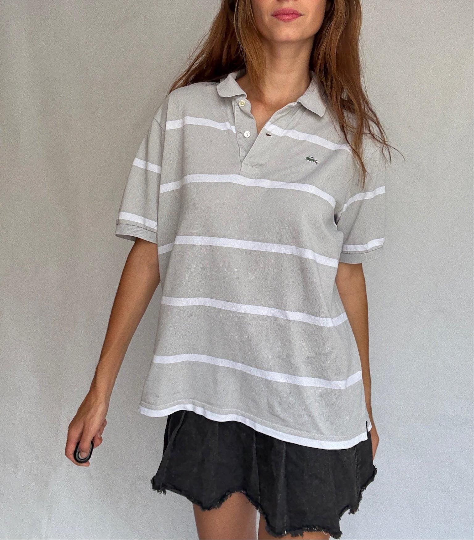 Beige Striped Classic Fit Polo Shirt — detail