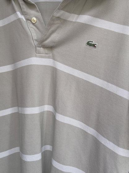 Beige Striped Classic Fit Polo Shirt — additional view 9