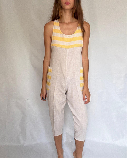 90s Striped Wide-Leg Jumpsuit
