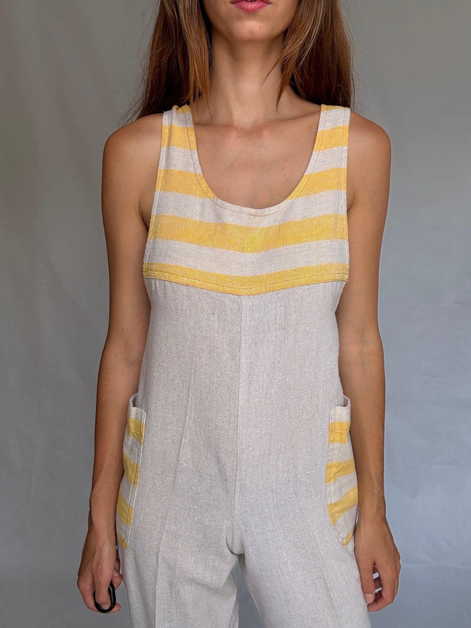 90s Striped Wide-Leg Jumpsuit — additional view 7