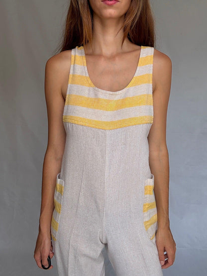 90s Striped Wide-Leg Jumpsuit — additional view 7