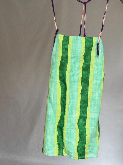 Watercolor Stripe Cotton Halter Romper — additional view 9