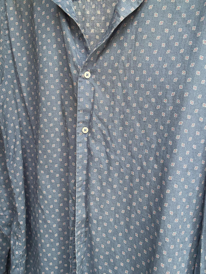 Blue Patterned Shirt For Office Casual — additional view 9