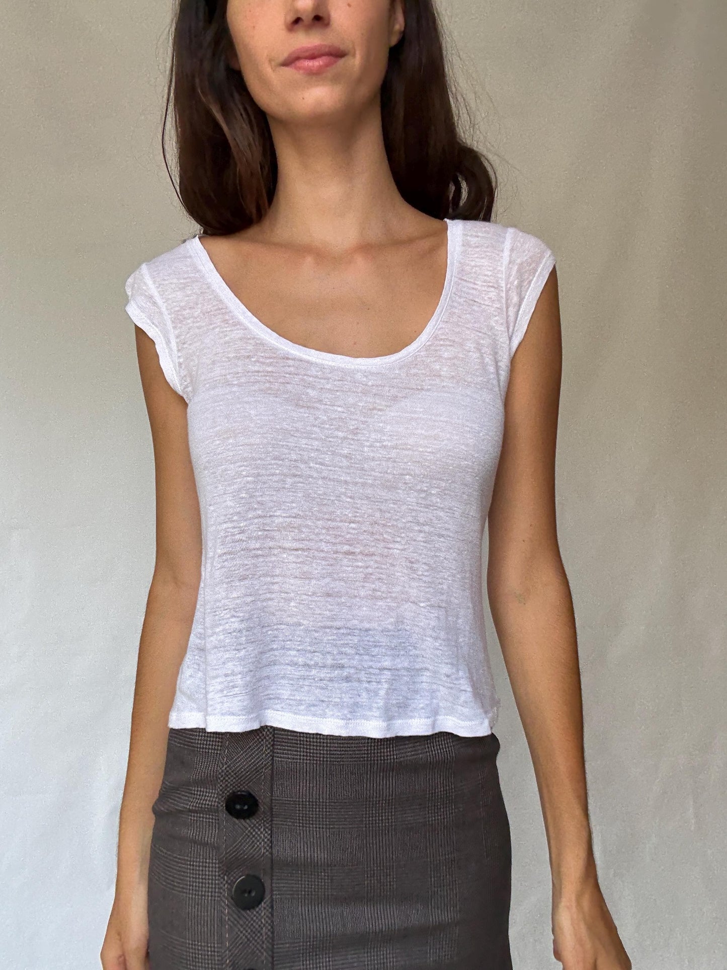 Massimo Dutti Sheer White Cotton Shirt in a Casual Minimalist Design, Inspired by Kate Middleton's Classic Style, US Size XS - EU S