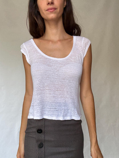 Sheer White Cotton Shirt Inspired by Kate Middleton — back view