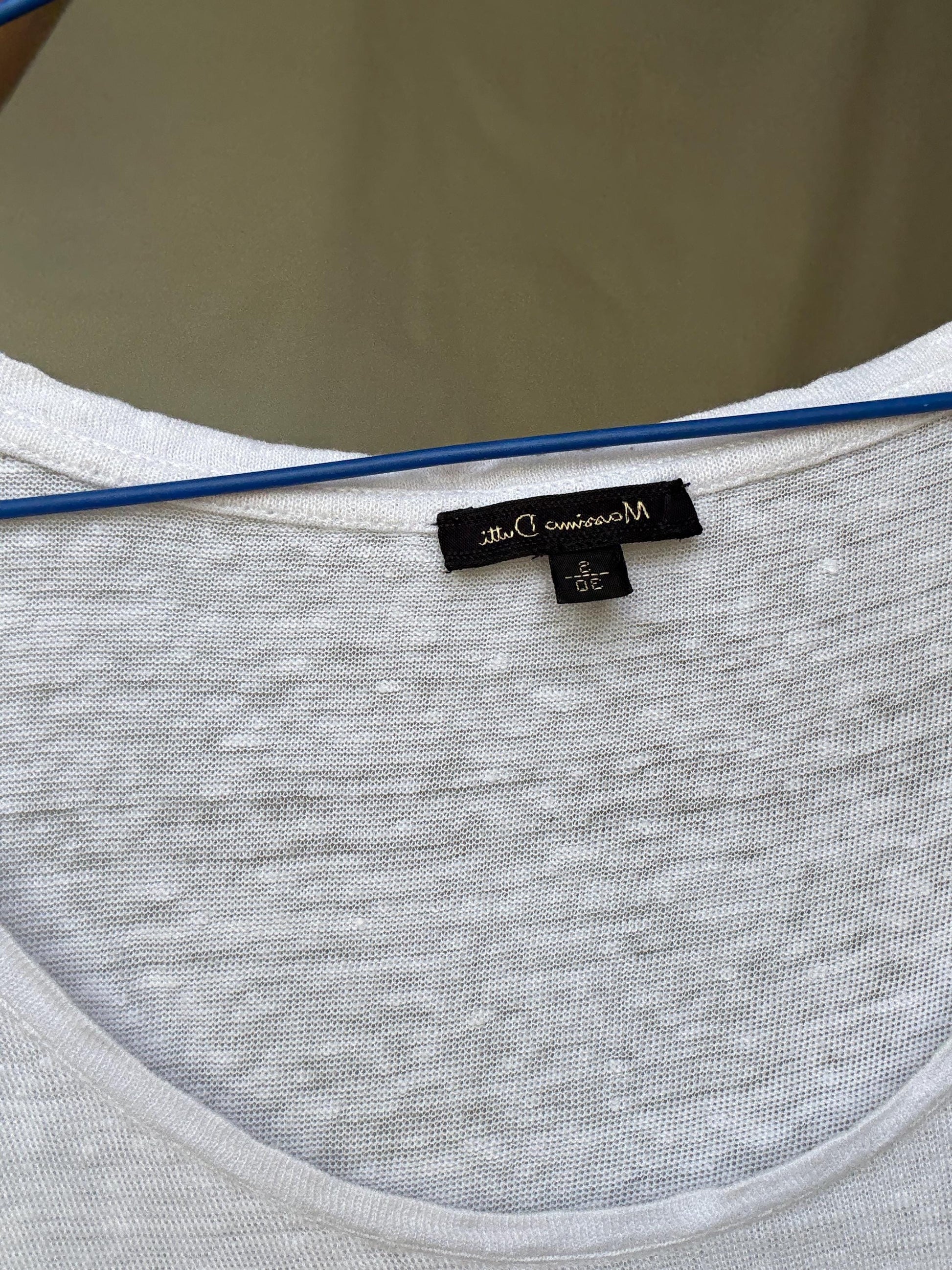 Massimo Dutti Sheer White Cotton Shirt in a Casual Minimalist Design, Inspired by Kate Middleton's Classic Style, US Size XS - EU S