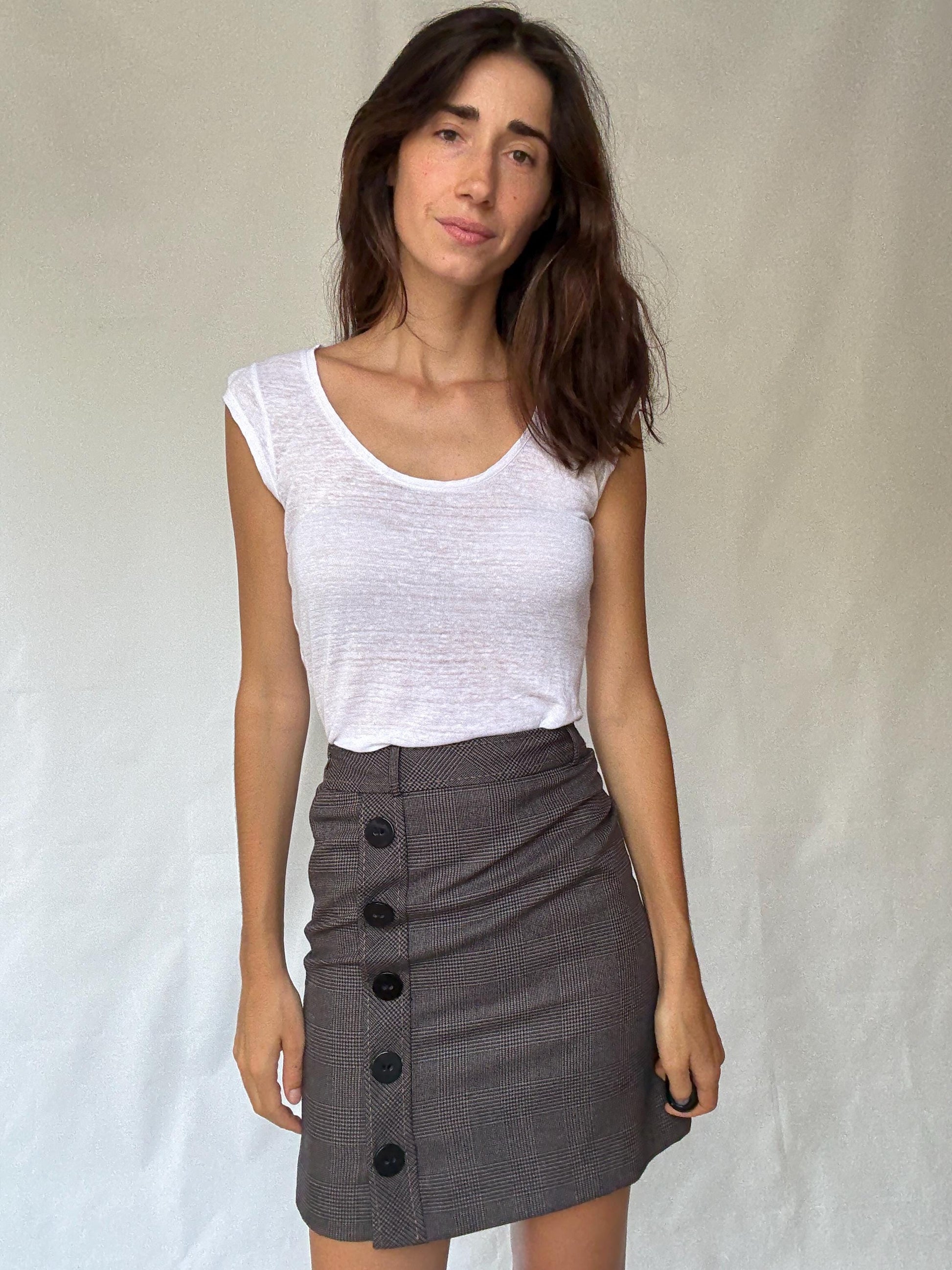 Massimo Dutti Sheer White Cotton Shirt in a Casual Minimalist Design, Inspired by Kate Middleton's Classic Style, US Size XS - EU S