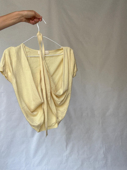 Silk Cashmere Wrap Top With Tie Closure — additional view 10