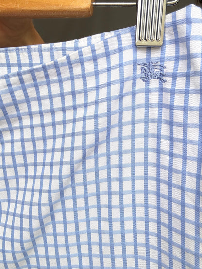 Vintage Light Blue Checked Cropped Pants — additional view 10