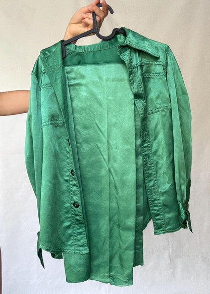 Tailored Green 70s Blouse And Pant Set — additional view 8