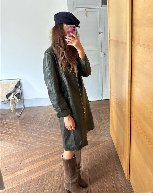 Vintage navy blue beret, wool cashmere blend, minimalist chic, Size 56, versatile accessory, peaky blinders aesthetic hat