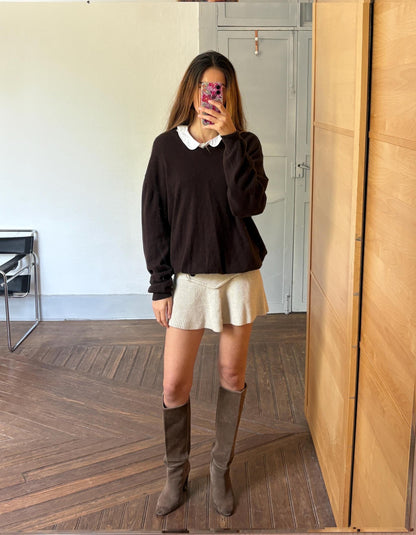 Vintage Cashmere Dark Brown Sweater