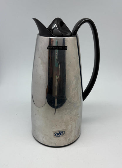 Vintage Aluminum Coffee Thermos — fabric close-up