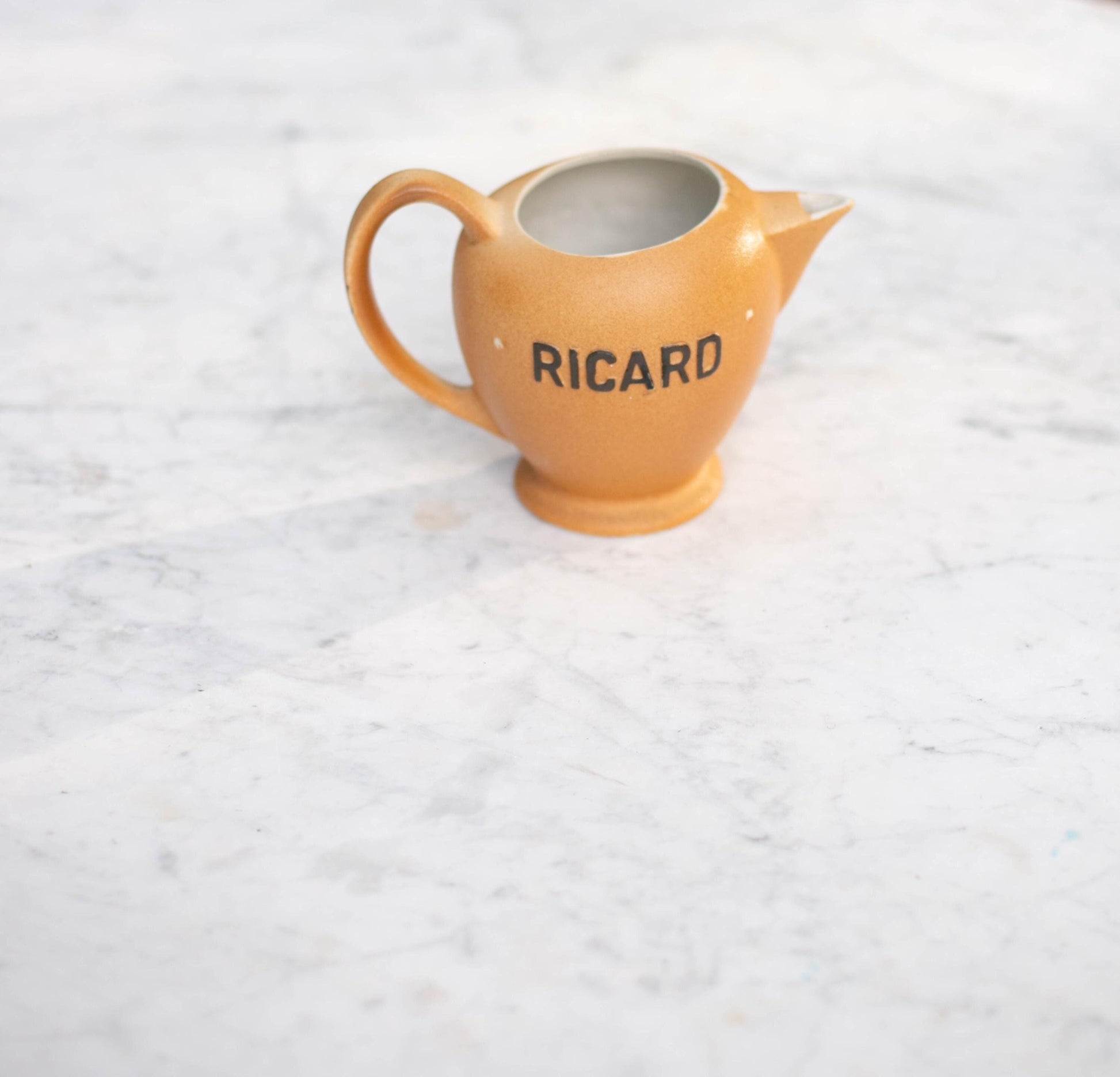 Ricard vintage water pitcher, antique french table decor,water jug bar vintage made in france