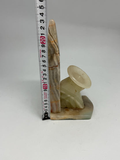 Onyx Marble Bookend in Earthy Tones