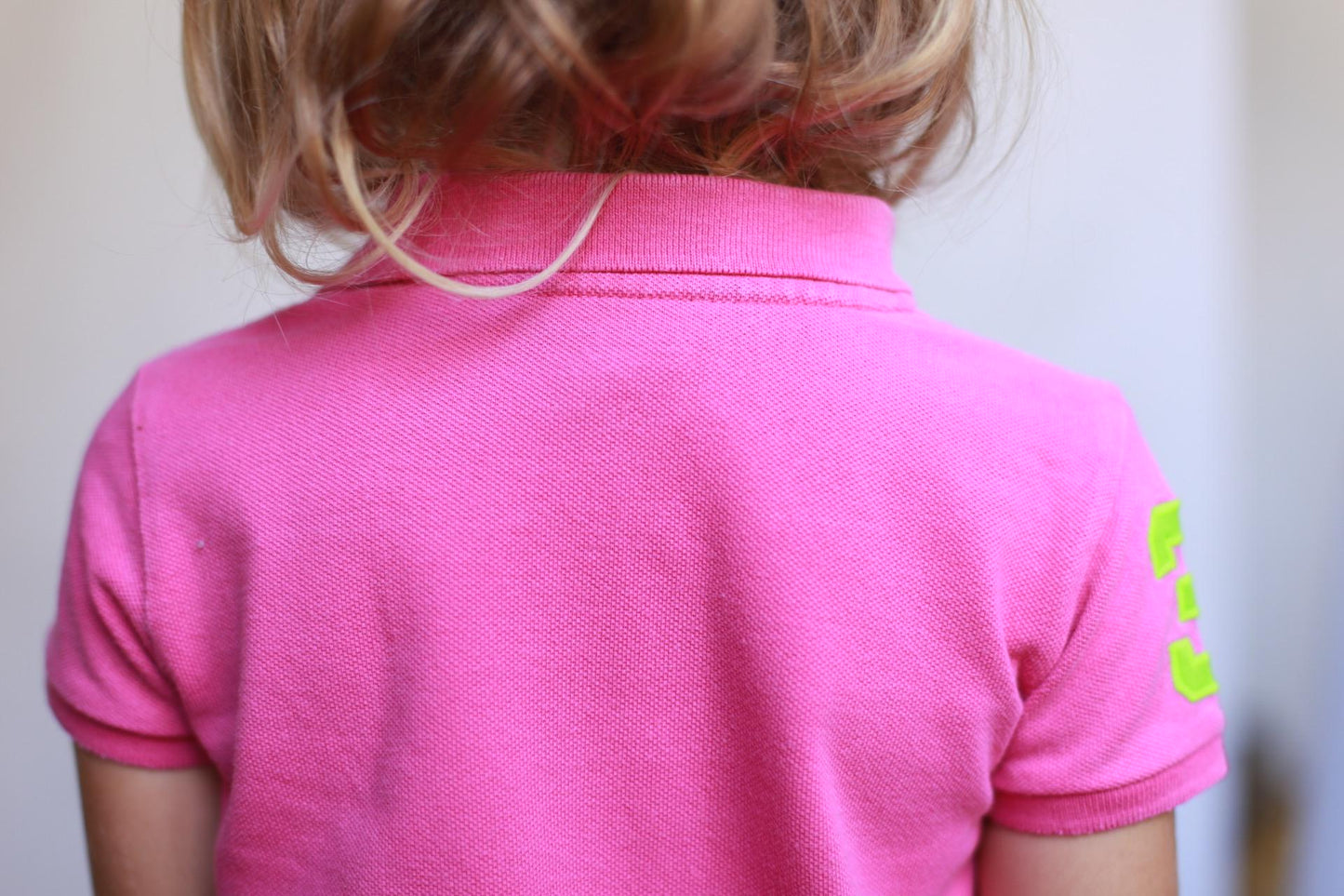 Ralph Lauren pink polo dress, 100% cotton, line silhouette, ruffled hem, preppy sporty style, US 5 (children), casual outings