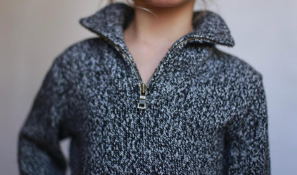 Grey Cotton Sweater, Polo Ralph Lauren, Kids Half Zip