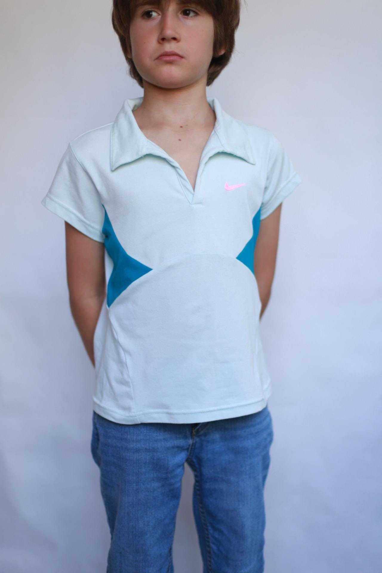 Nike Blue Athletic Top for Kids — detail