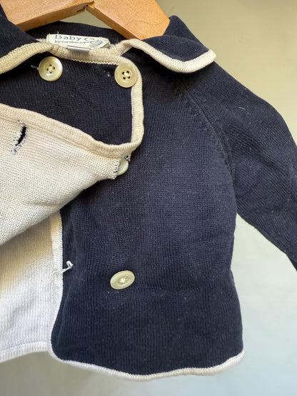 Navy Mercerized Cotton Baby Jacket — additional view 6