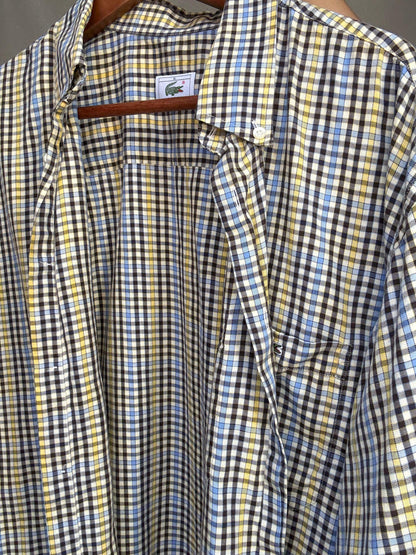 Lacoste Cotton Plaid Button-Up Shirt — additional view 8