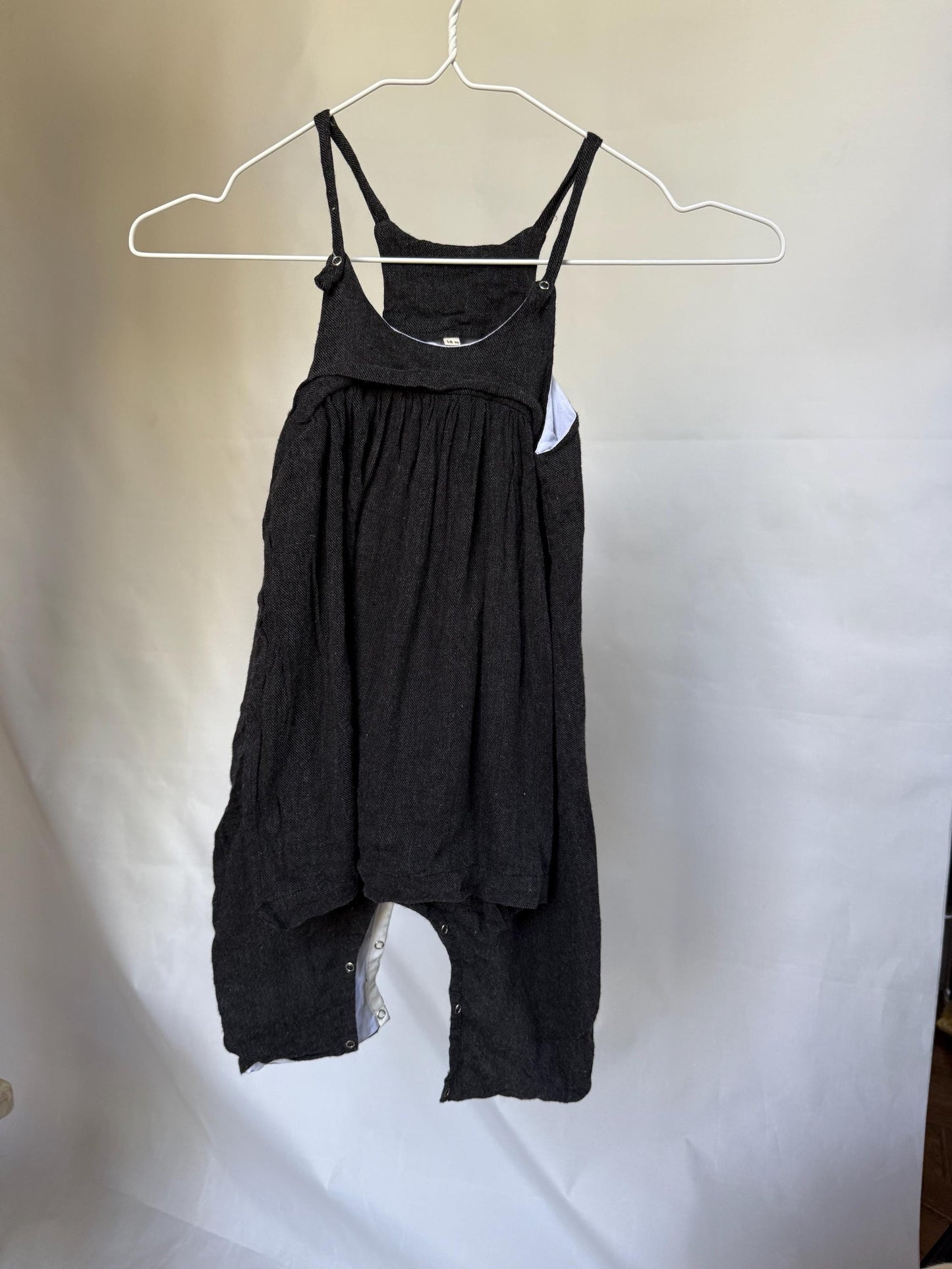 Anja Schwerbrock Black Kids Overalls