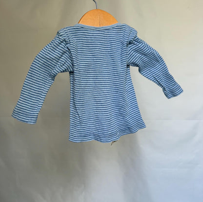 Striped Cotton Long Sleeve Top — detail