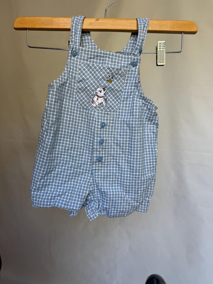 Disney Blue Gingham Baby Overalls