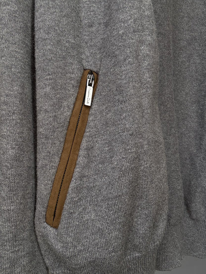 Gray Cotton Cashmere Knit Vest — additional view 11
