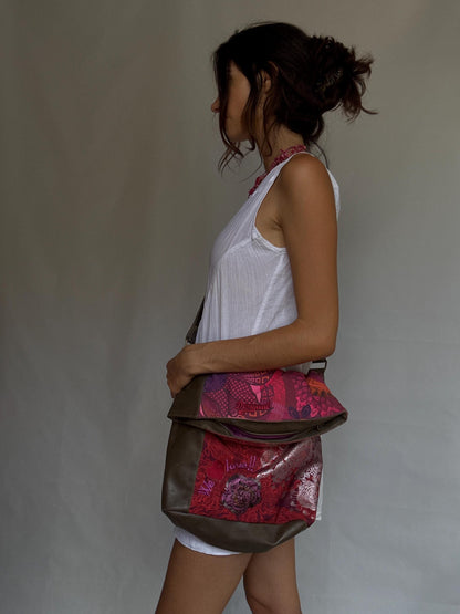 Colorful Patchwork Faux Leather Crossbody Bag — additional view 6