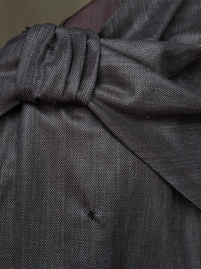 Charcoal Wool Fitted Dress for Evening Wear — additional view 9