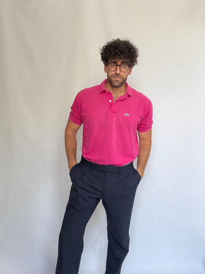 Vintage Pink Cotton Lacoste Polo Shirt — additional view 6