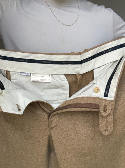 Canali Vintage Tan Wool Trousers — additional view 11
